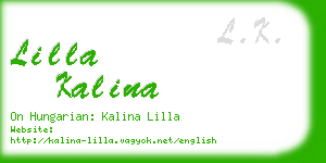 lilla kalina business card